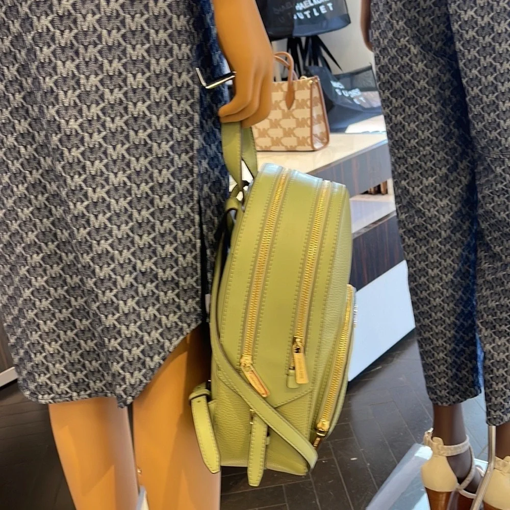 Michael Kors Jaycee Medium Logo Backpack Light Sage